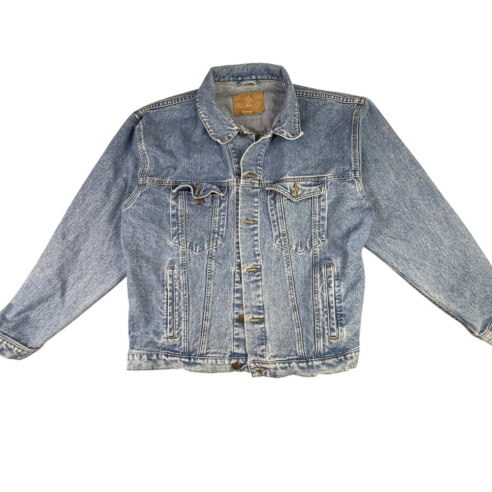 vintage‎ Arizona Jean Co. men's denim trucker jacket Mens Classic Blue size L